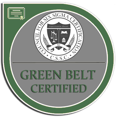 Six Sigma Green Belt badge
